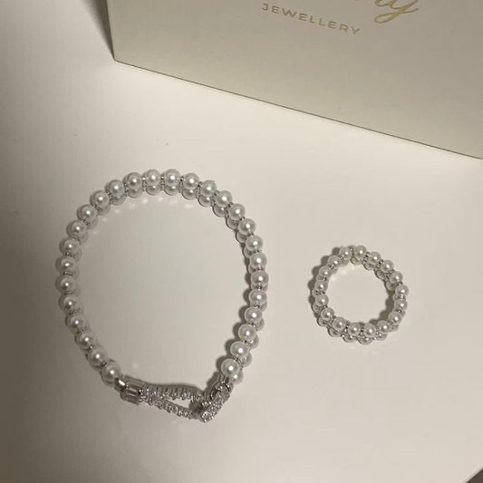 Double-Row Aurora Freshwater Pearl Set FPPS012