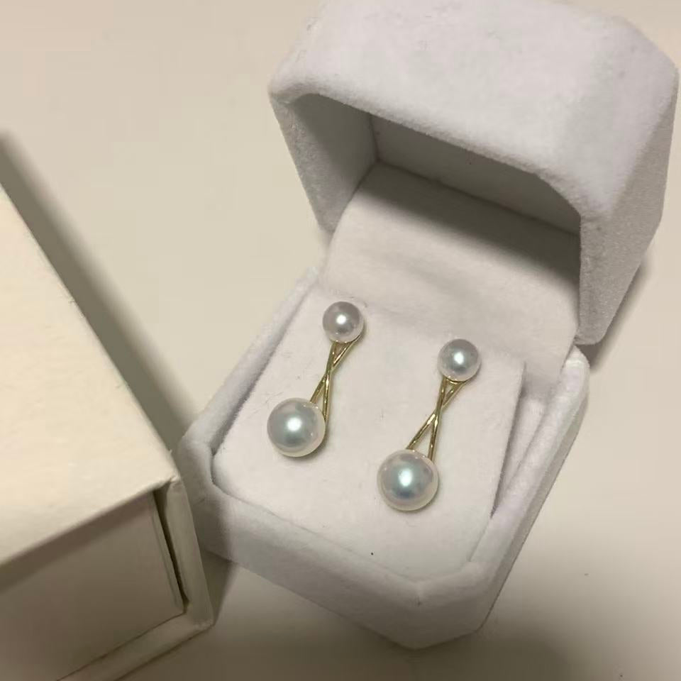 Cross-over Freshwater Pearl Earrings FESG0687