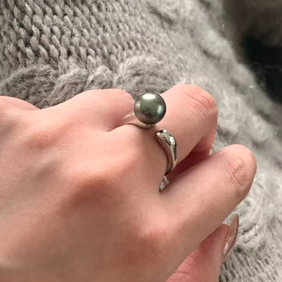 9mm Tahitian Pearl Statement Ring