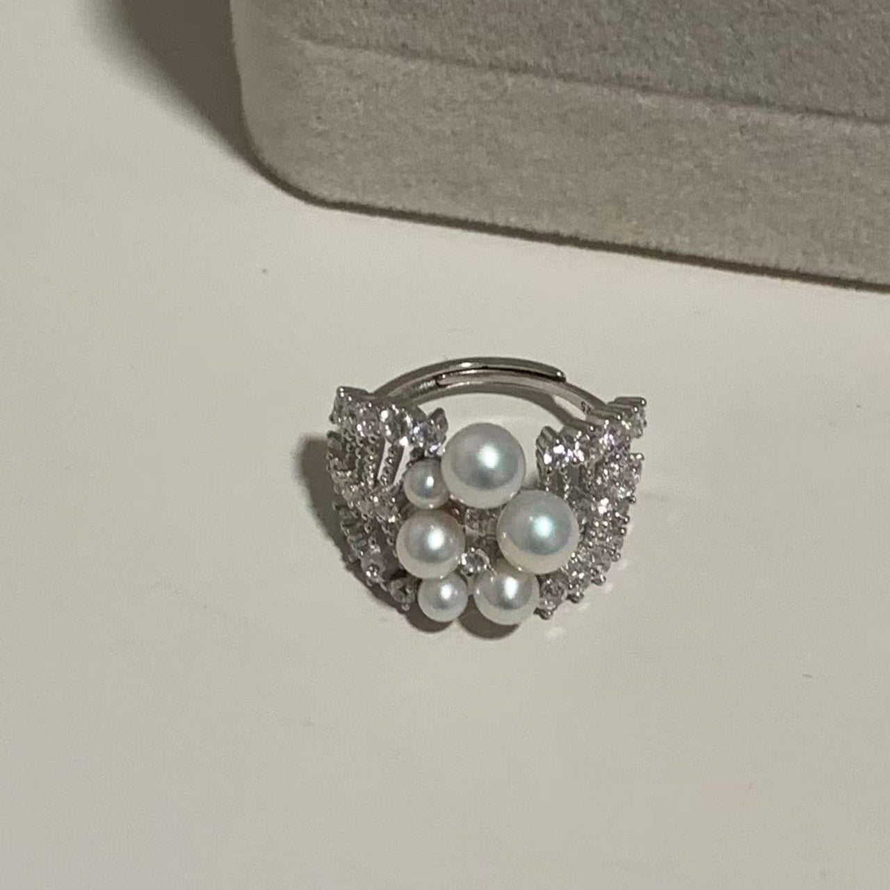 Lace Filigree Freshwater Pearl Ring FRS0356