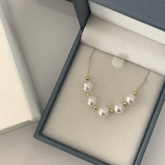 7-7.5mm Akoya Pearl Smile Necklace