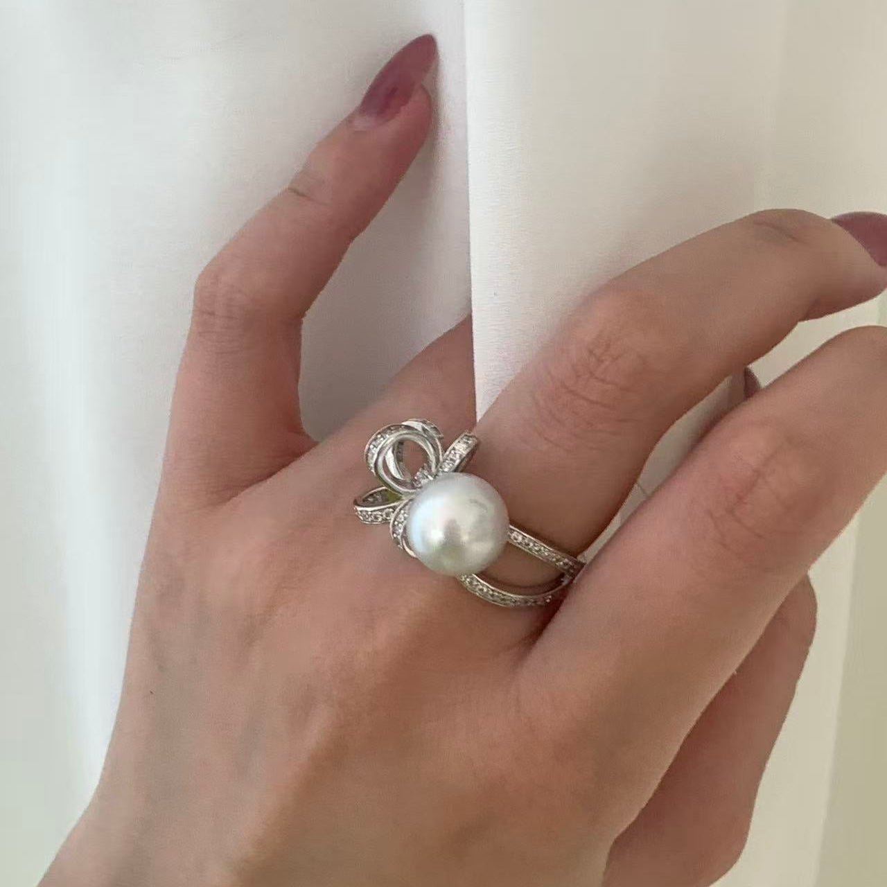 Australian South Sea Pearl Ribbon Ring