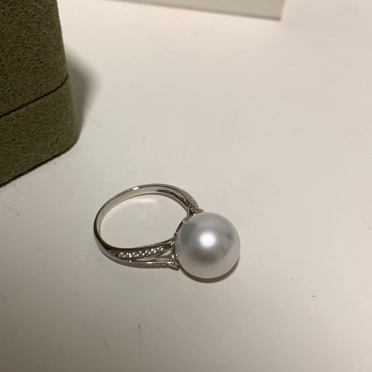 11-12mm Classic Diamond Australian South Sea Pearl Ring