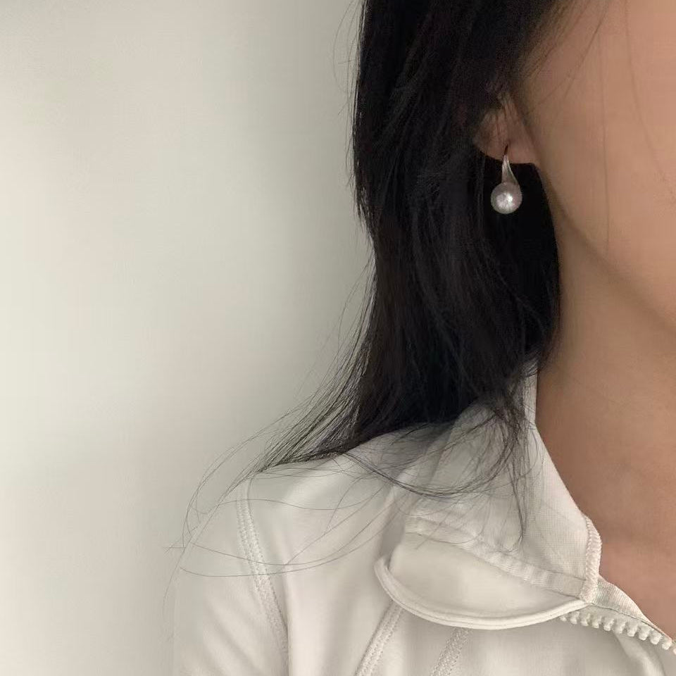 Sterling Silver South Sea Pearl High Heel Earrings