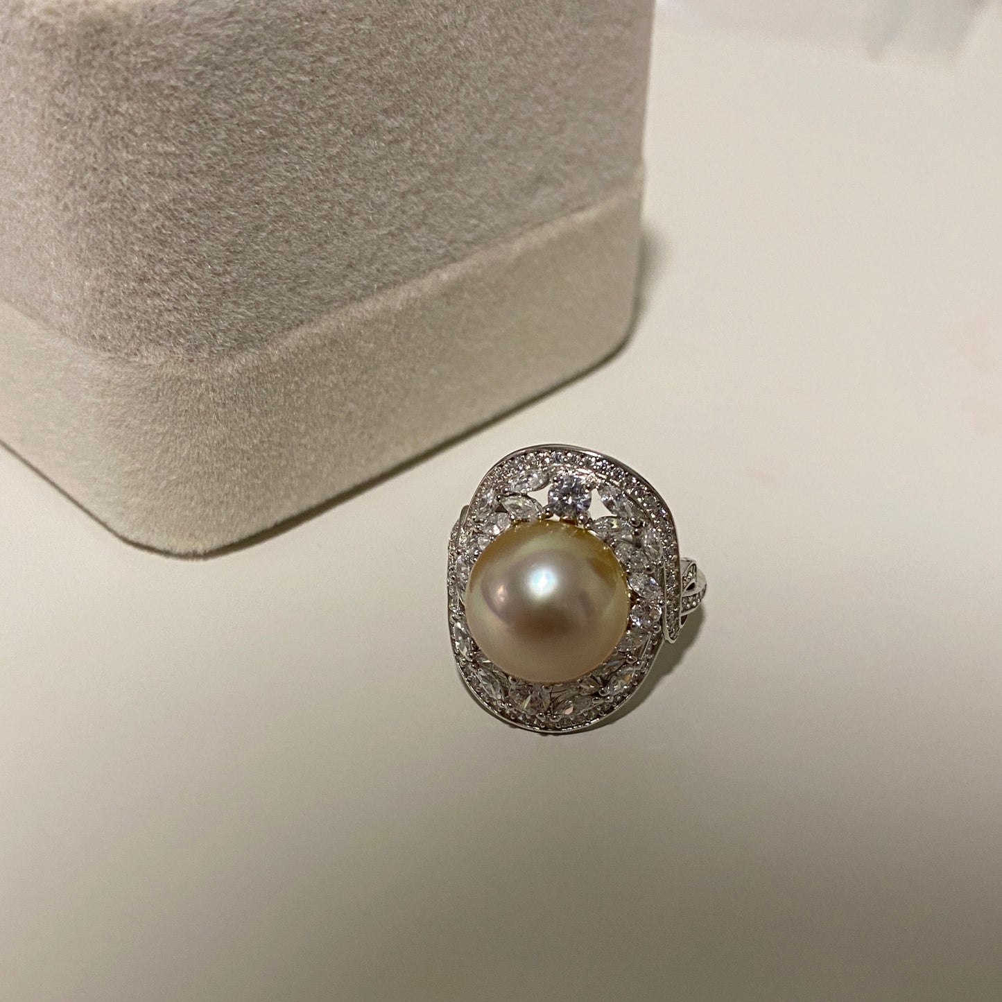 11-12mm Luxury South Sea Golden Pearl Ring SGR1112
