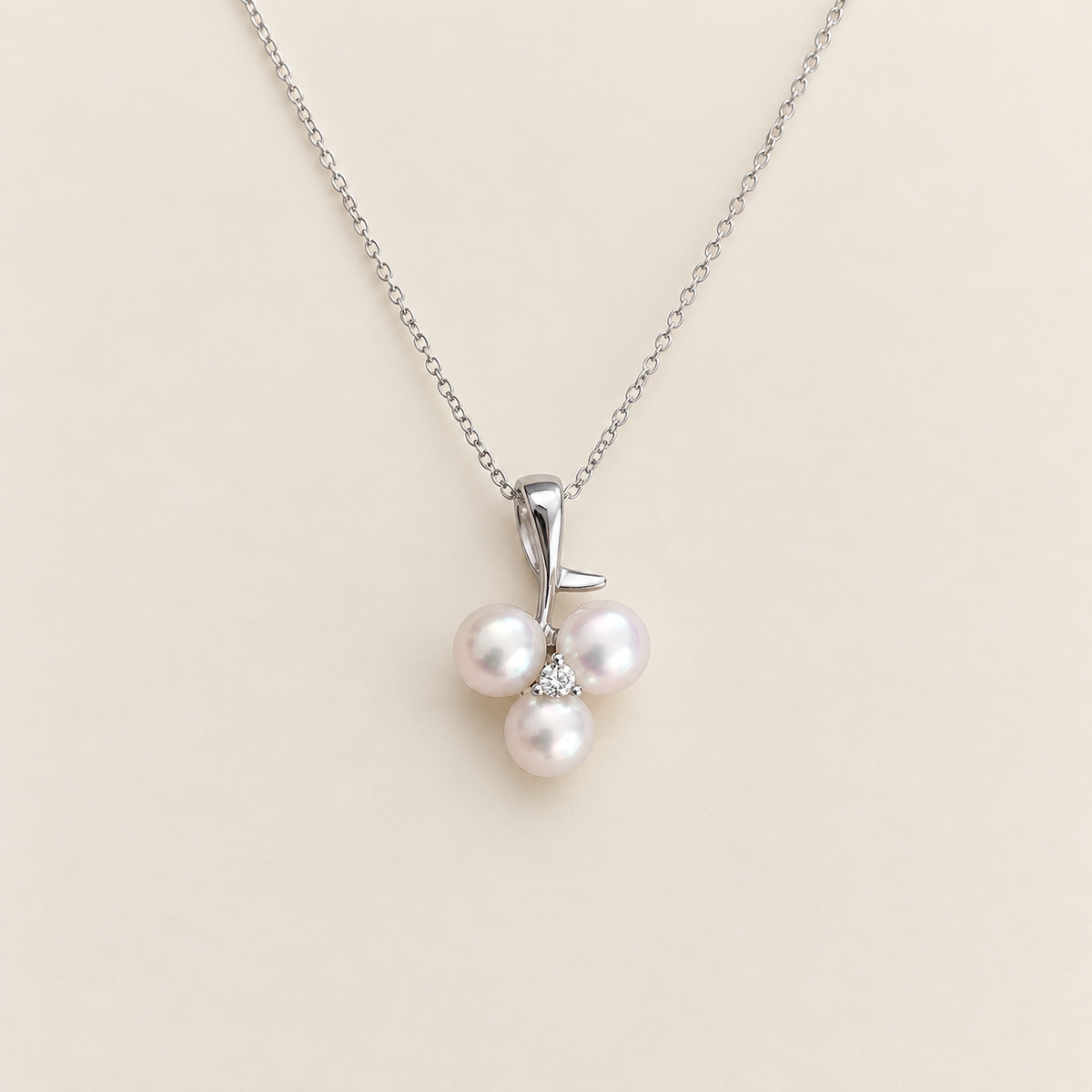 5-5.5mm Akoya Little Cherry Pearl Necklace (Silver/Gold)