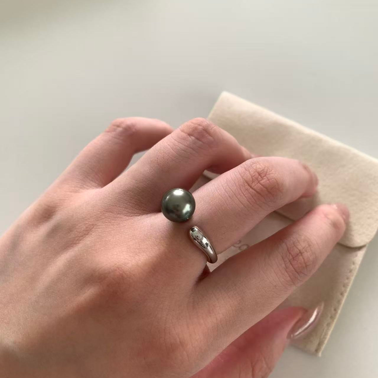 9mm Tahitian Pearl Statement Ring