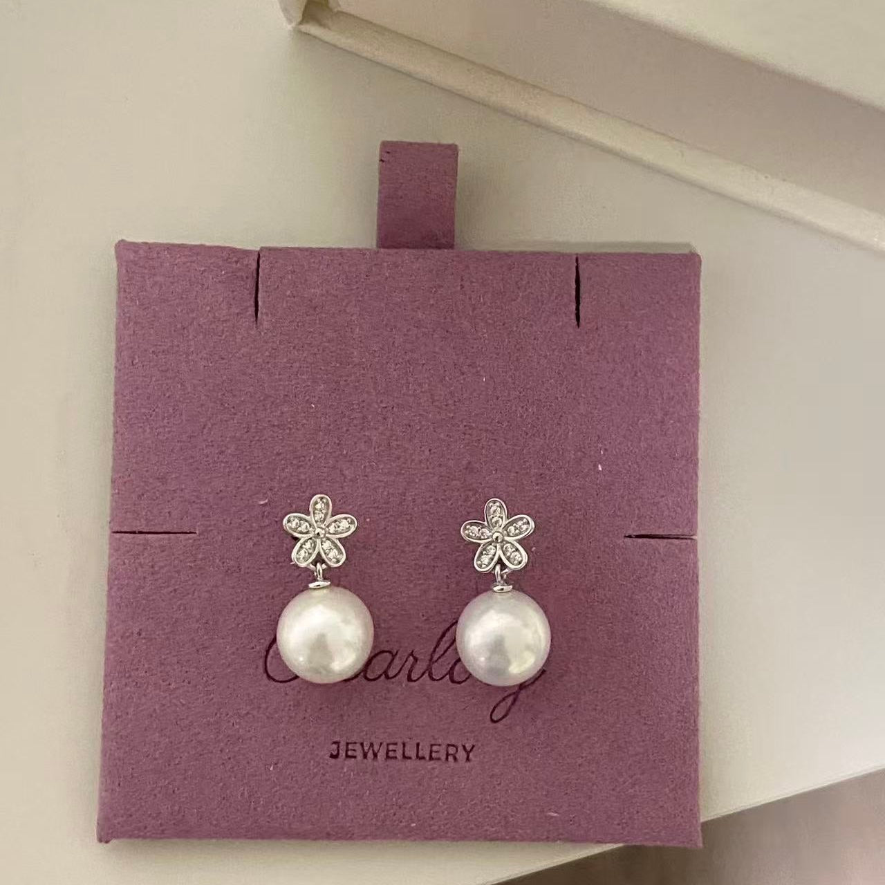 9.5mm Summer Floral Freshwater Pearl Stud Earrings