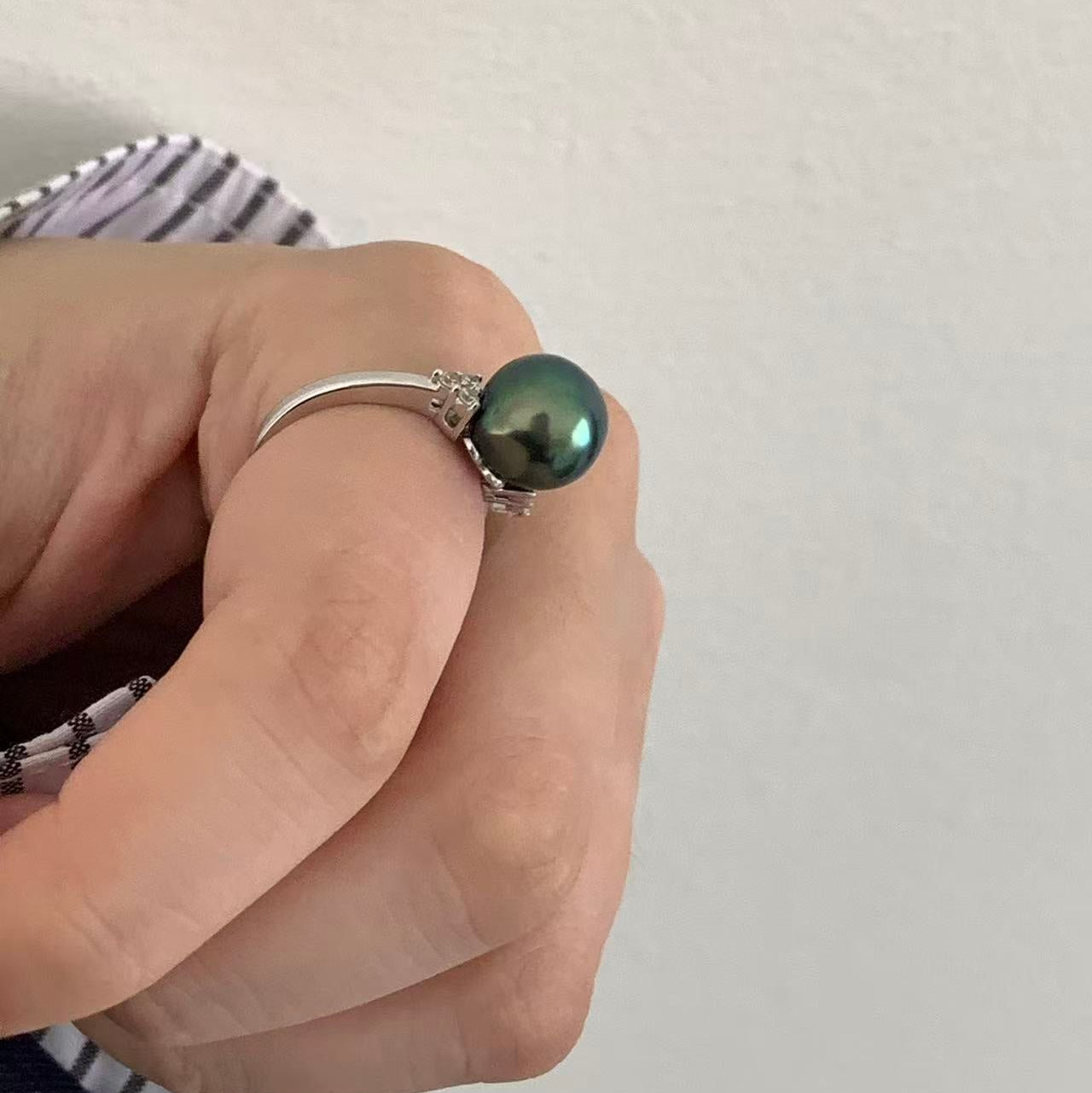 10-11mm Simple Tahitian Pearl Ring