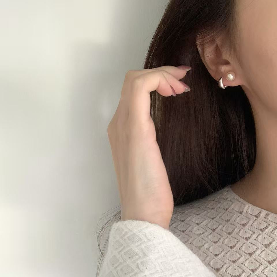 7-7.5mm Akoya Golden Feather Pearl Stud Earrings
