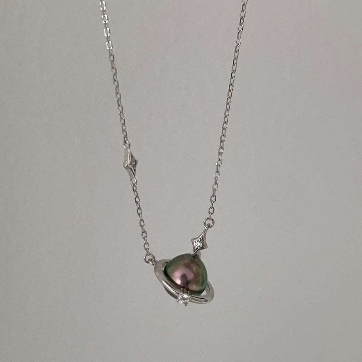 Tahitian Pearl Little Planet Necklace