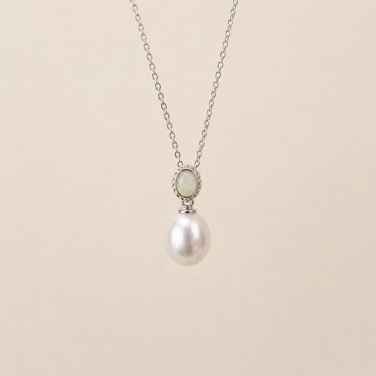 11-13mm Opal & Australian South Sea Pearl Necklace