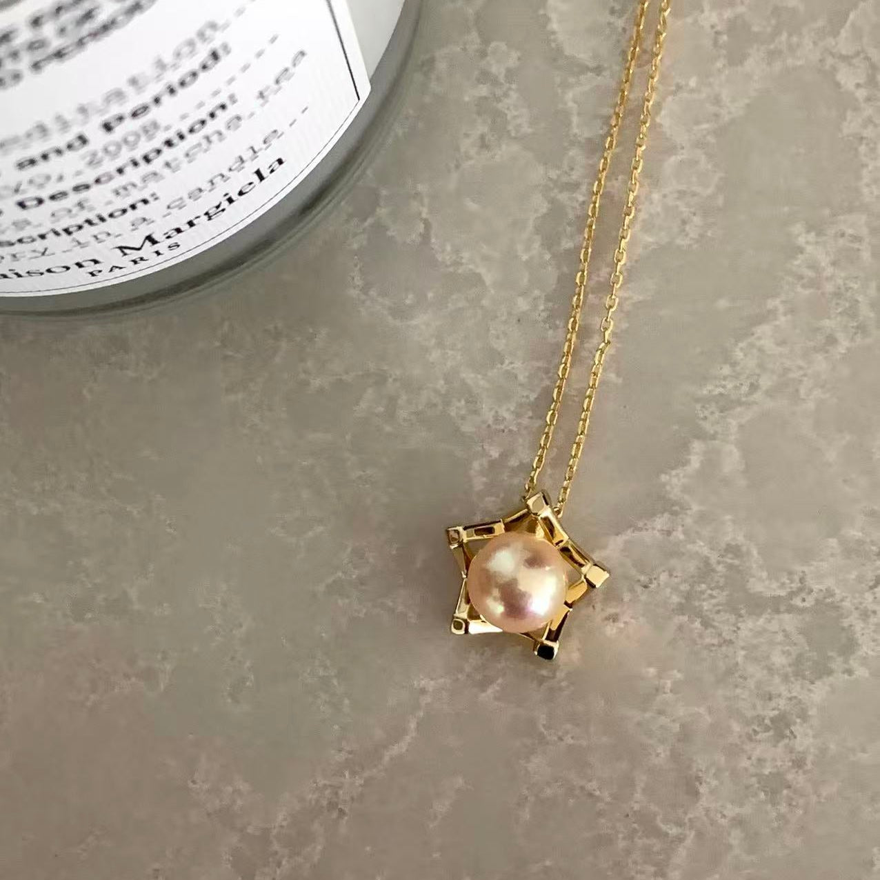8.5-9mm Golden Star Akoya Pearl Necklace