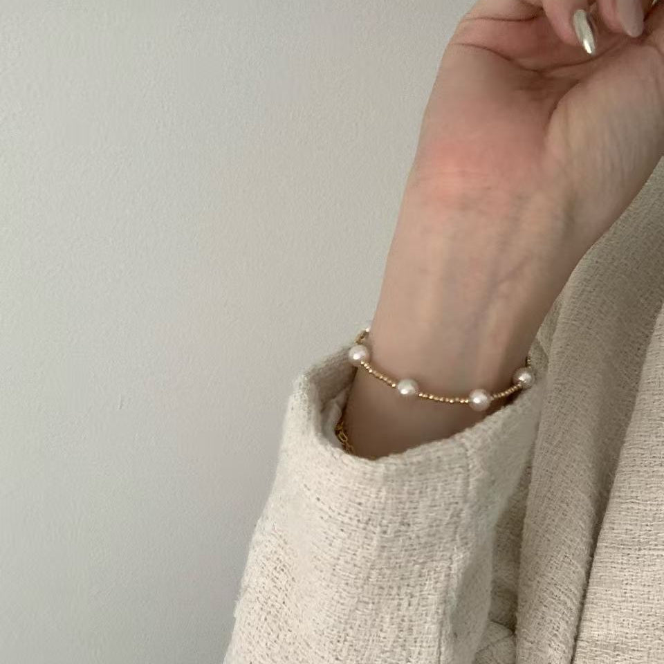 18K Gold Luna Akoya Pearl Bracelet