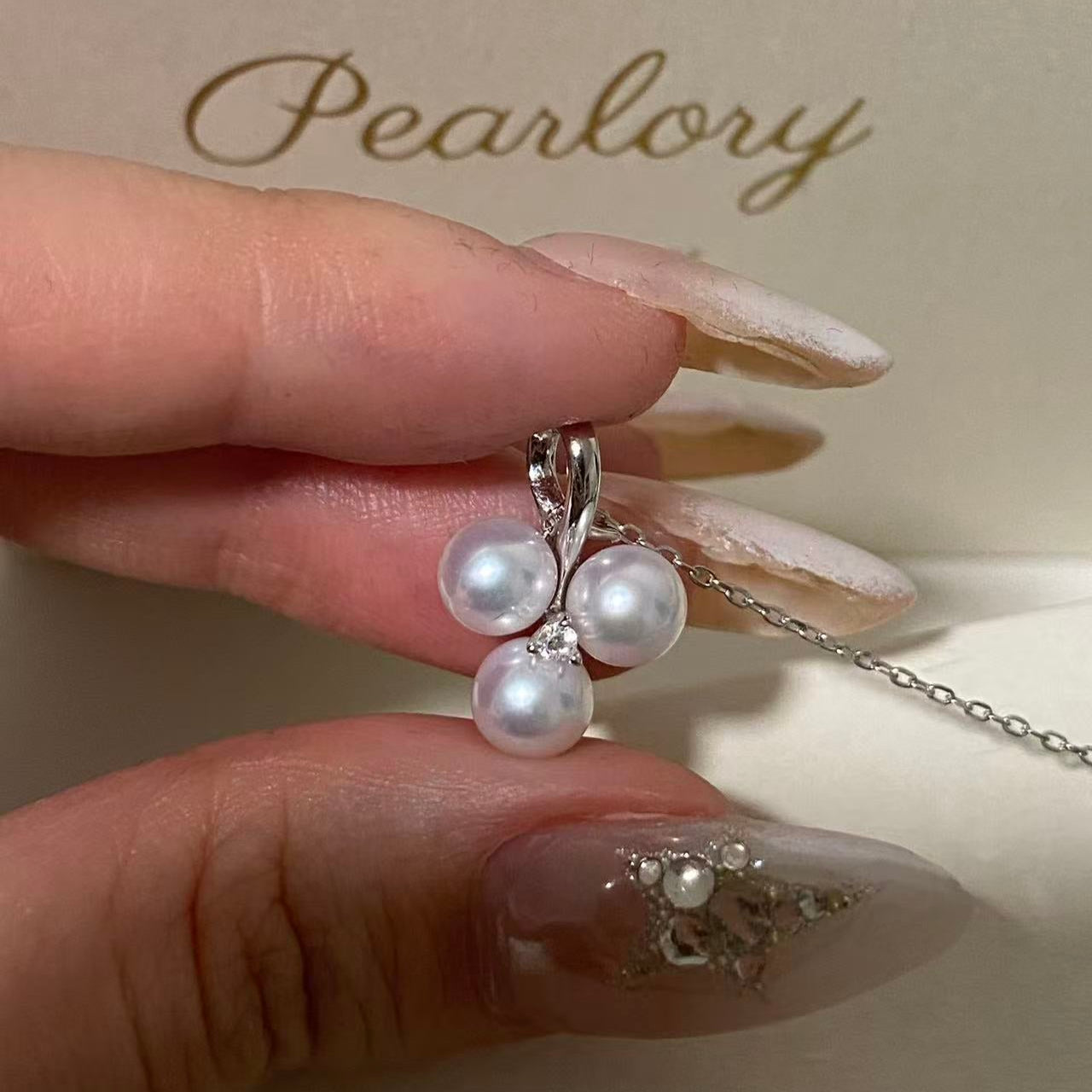 (Pre-order) 6-6.5mm Cherry Aurora Freshwater Pearl Necklace FNS6650