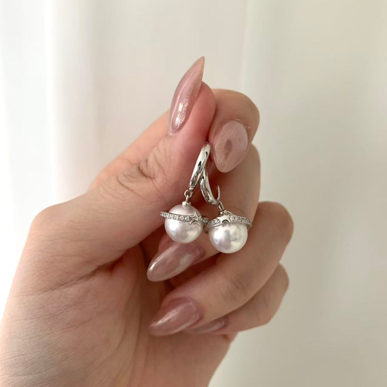 Australian South Sea Pearl Planet Earrings