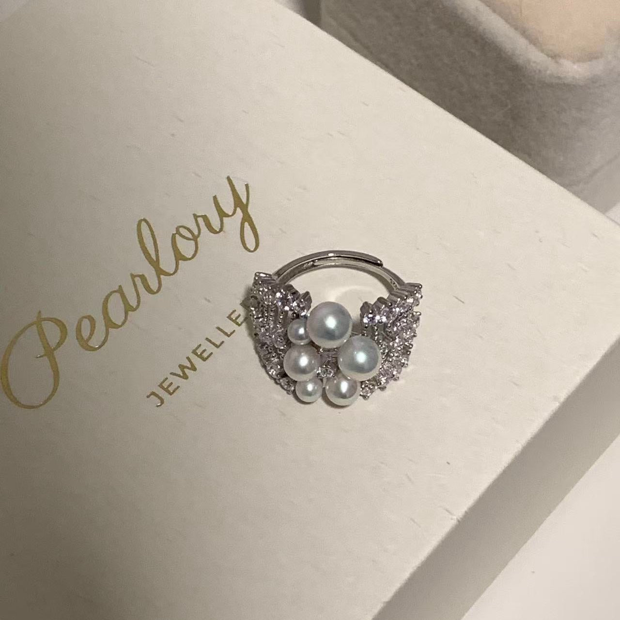 Lace Filigree Freshwater Pearl Ring FRS0356