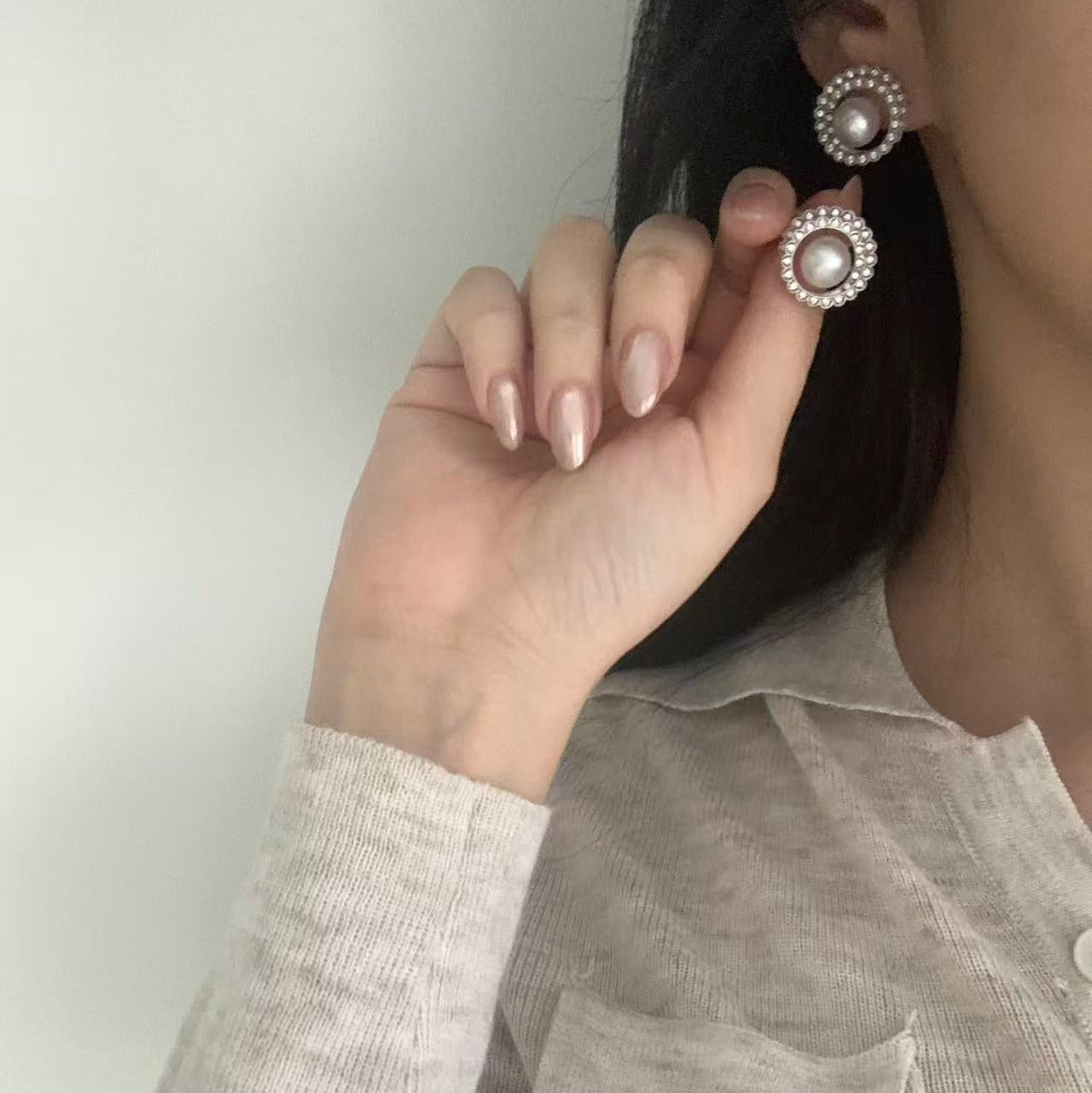 9.3mm Donut Australian South Sea Pearl Earrings SES9300