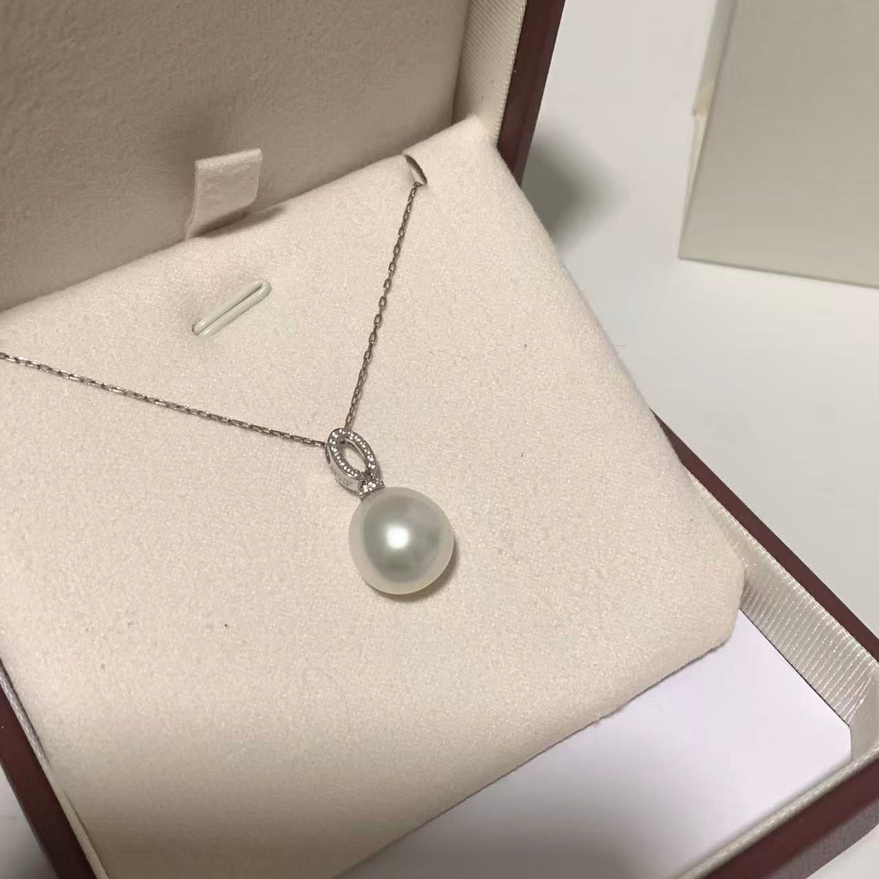12-13mm 18K White Gold Australian South Sea Pearl Necklace