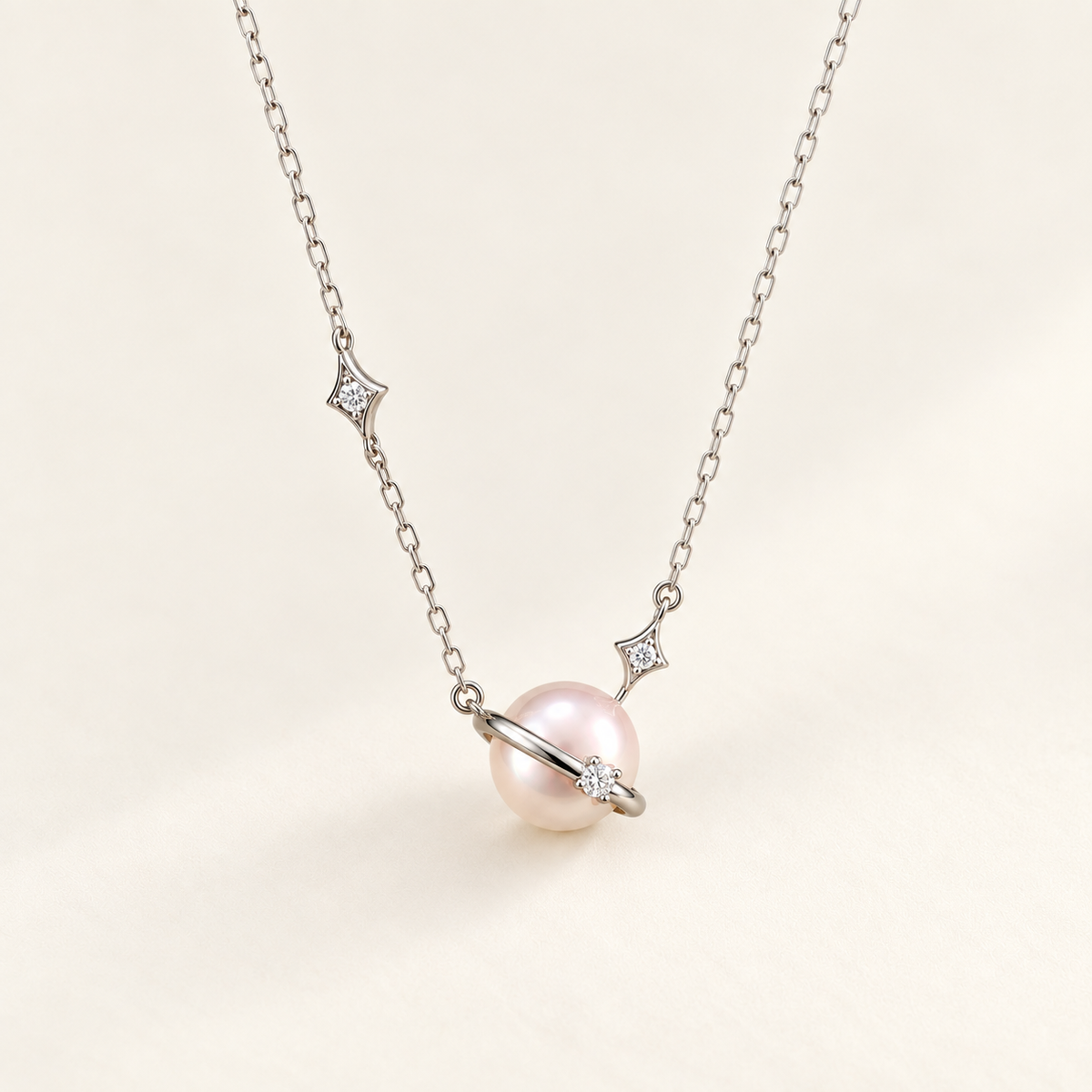 Freshwater Pearl Little Planet Necklace
