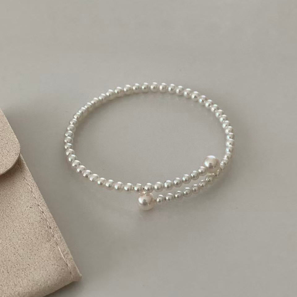 3.5-6mm Premium Freshwater Pearl Spring Bracelet