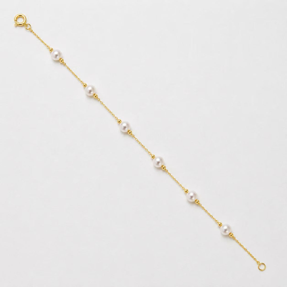 18k Gold Tiny Starry Akoya Pearl Bracelet