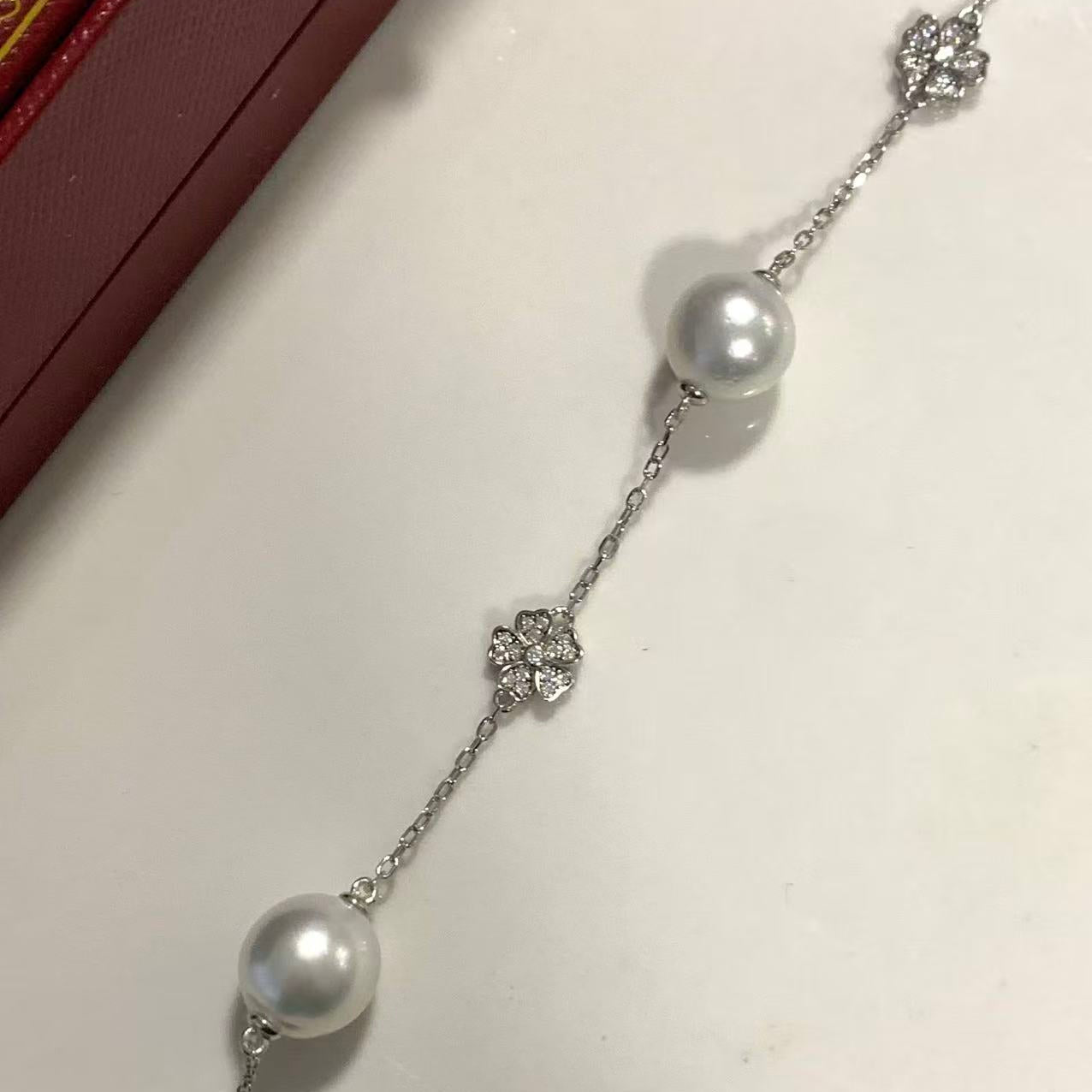 Australian South Sea Pearl Floral Three-Pearl Bracelet