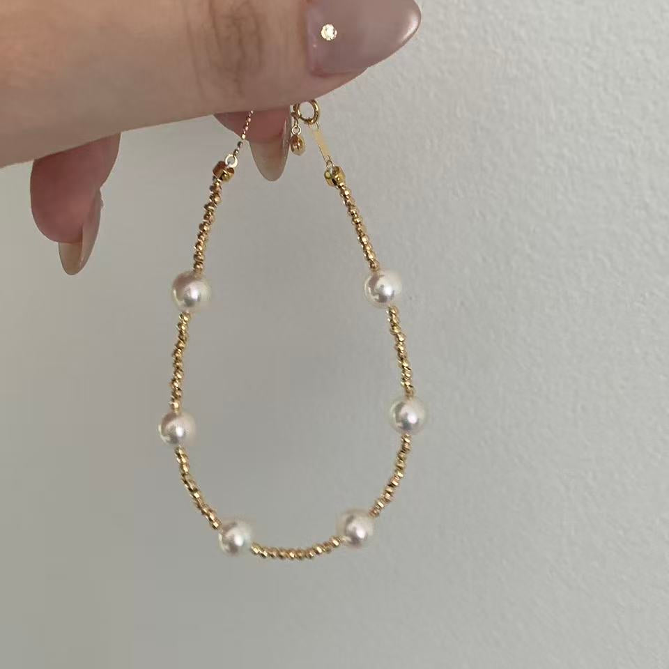 18K Gold Luna Akoya Pearl Bracelet