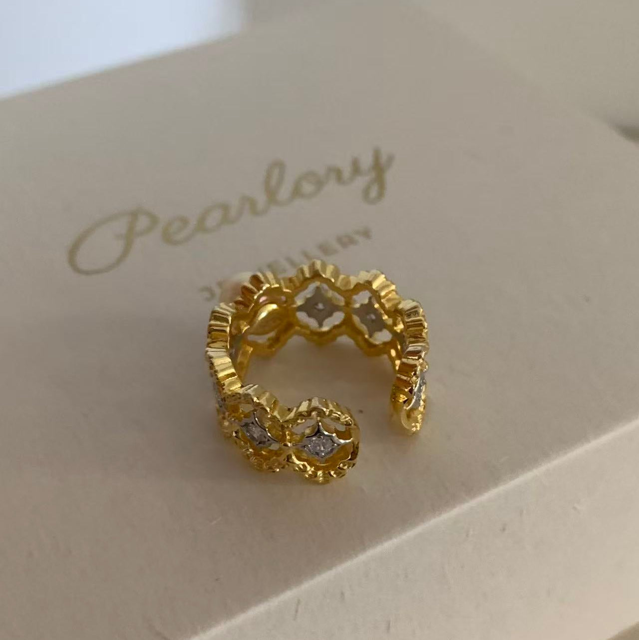 6.5-7mm Delicate Lace Freshwater Pearl Ring