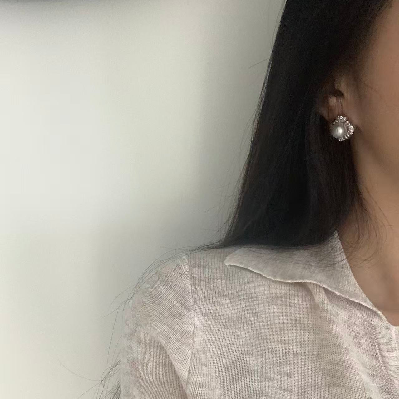 9-10mm Vintage Australian South Sea Pearl Earrings