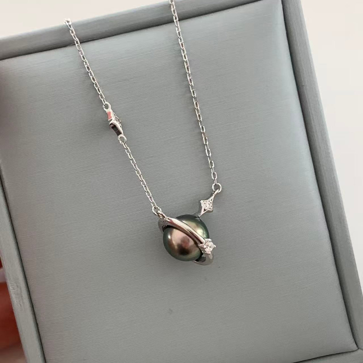 Tahitian Pearl Little Planet Necklace