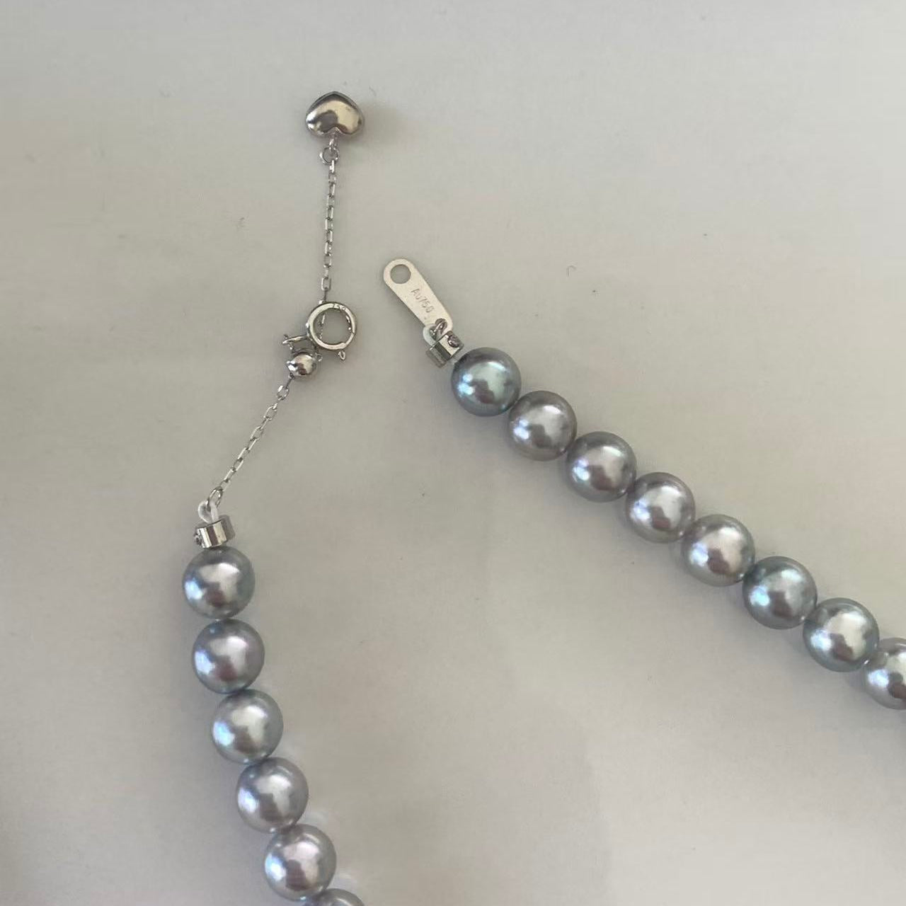 6-6.5mm Sky Mirror Akoya Gray Pearl Necklace
