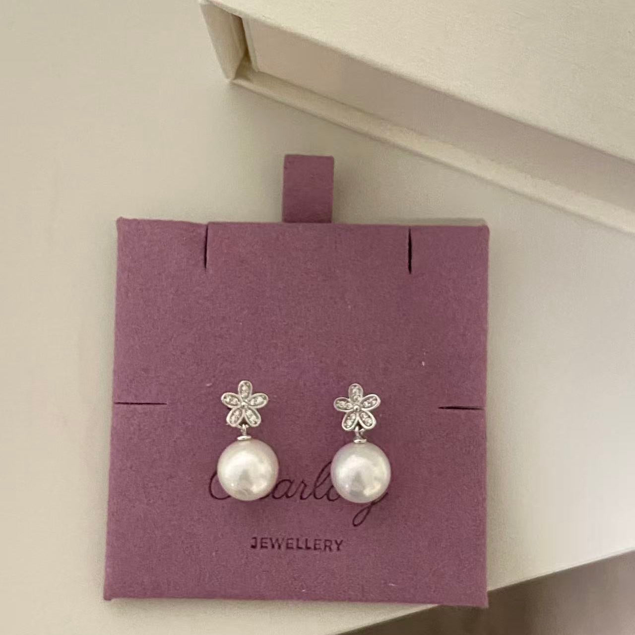 9.5mm Summer Floral Freshwater Pearl Stud Earrings