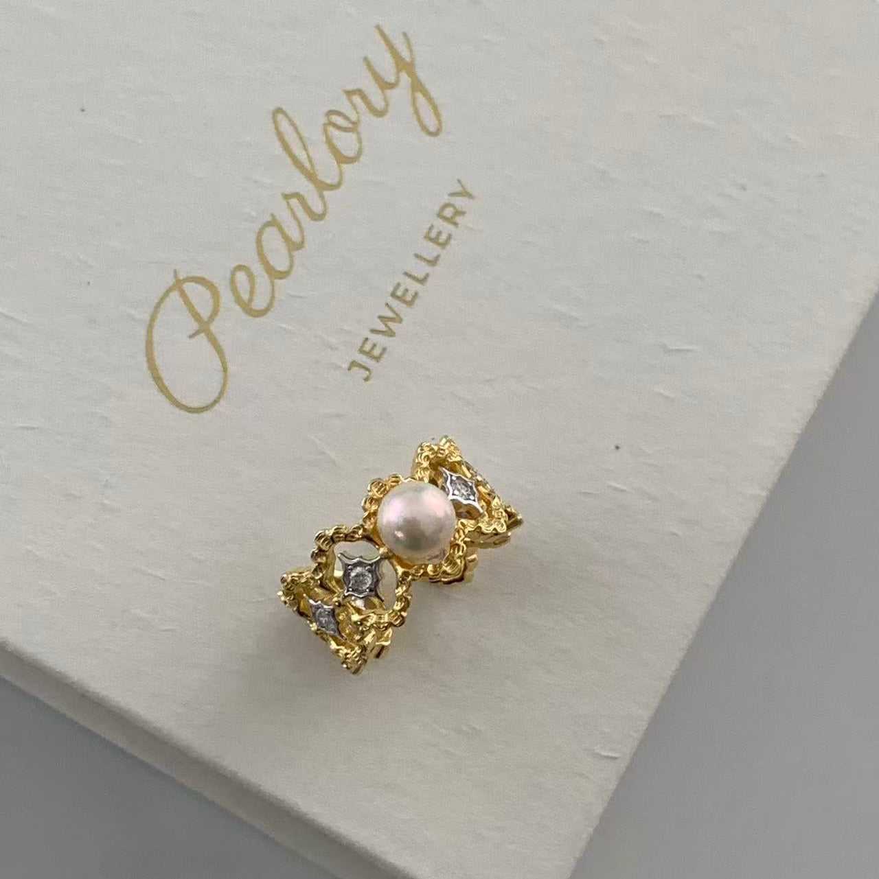 6.5-7mm Delicate Lace Freshwater Pearl Ring