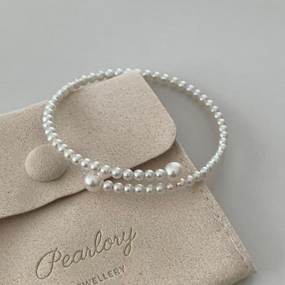 3.5-6mm Premium Freshwater Pearl Spring Bracelet