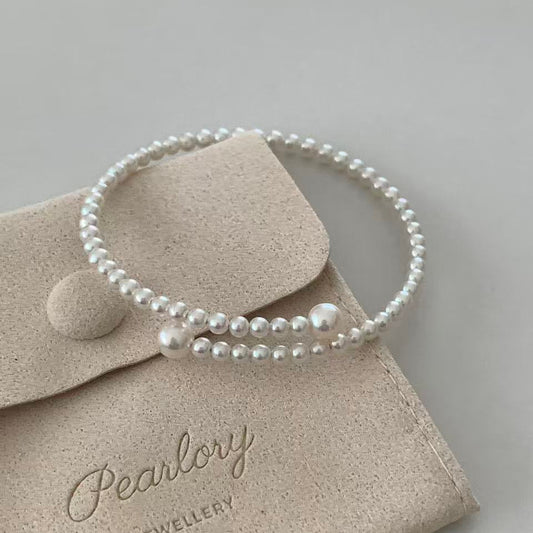 3.5-6mm Premium Freshwater Pearl Spring Bracelet