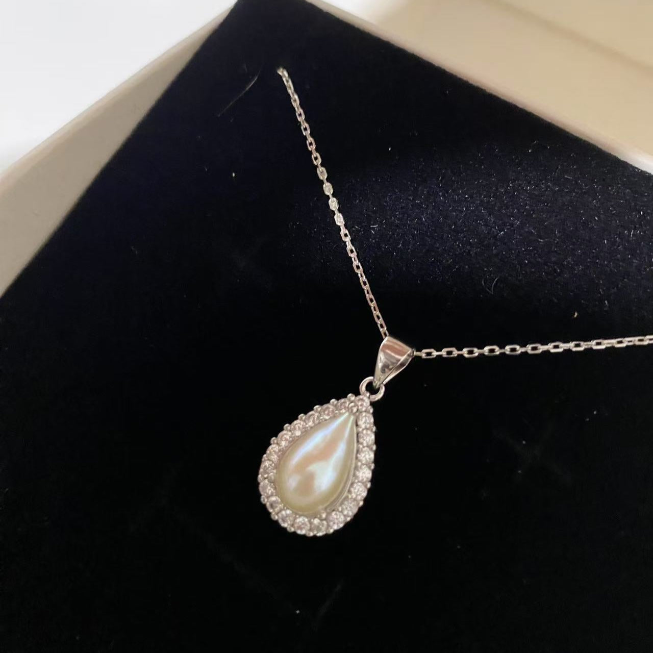 10-13mm Teardrop Freshwater Pearl Necklace FNS1013