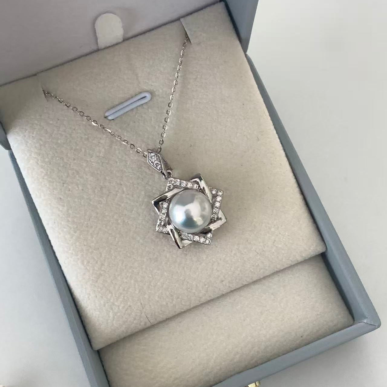 Octagonal Star South Sea Pearl Necklace