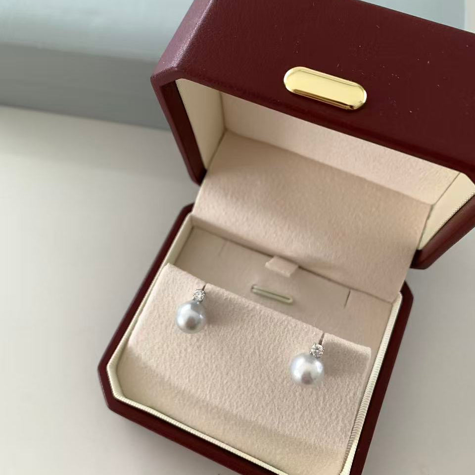 8.5mm ClassicDiana Australian South Sea Pearl Stud Earrings