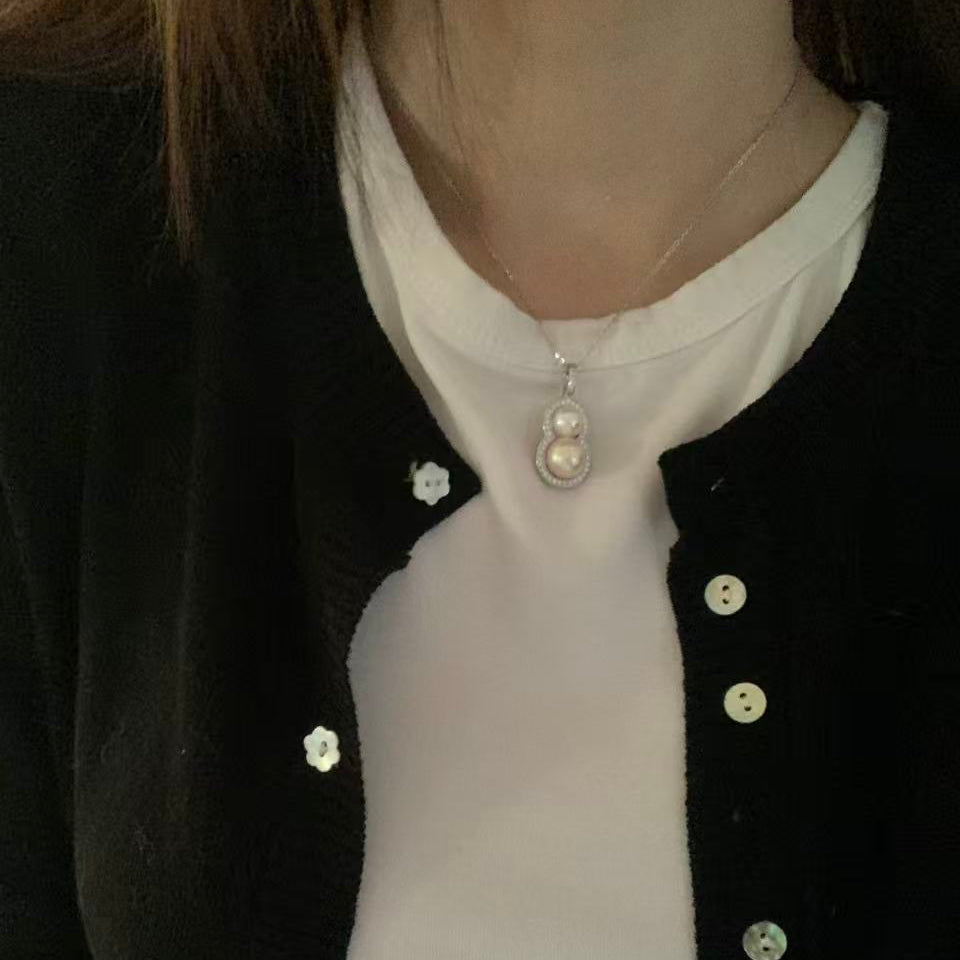 8-10mm Lucky Gourd Saltwater Pearl Necklace