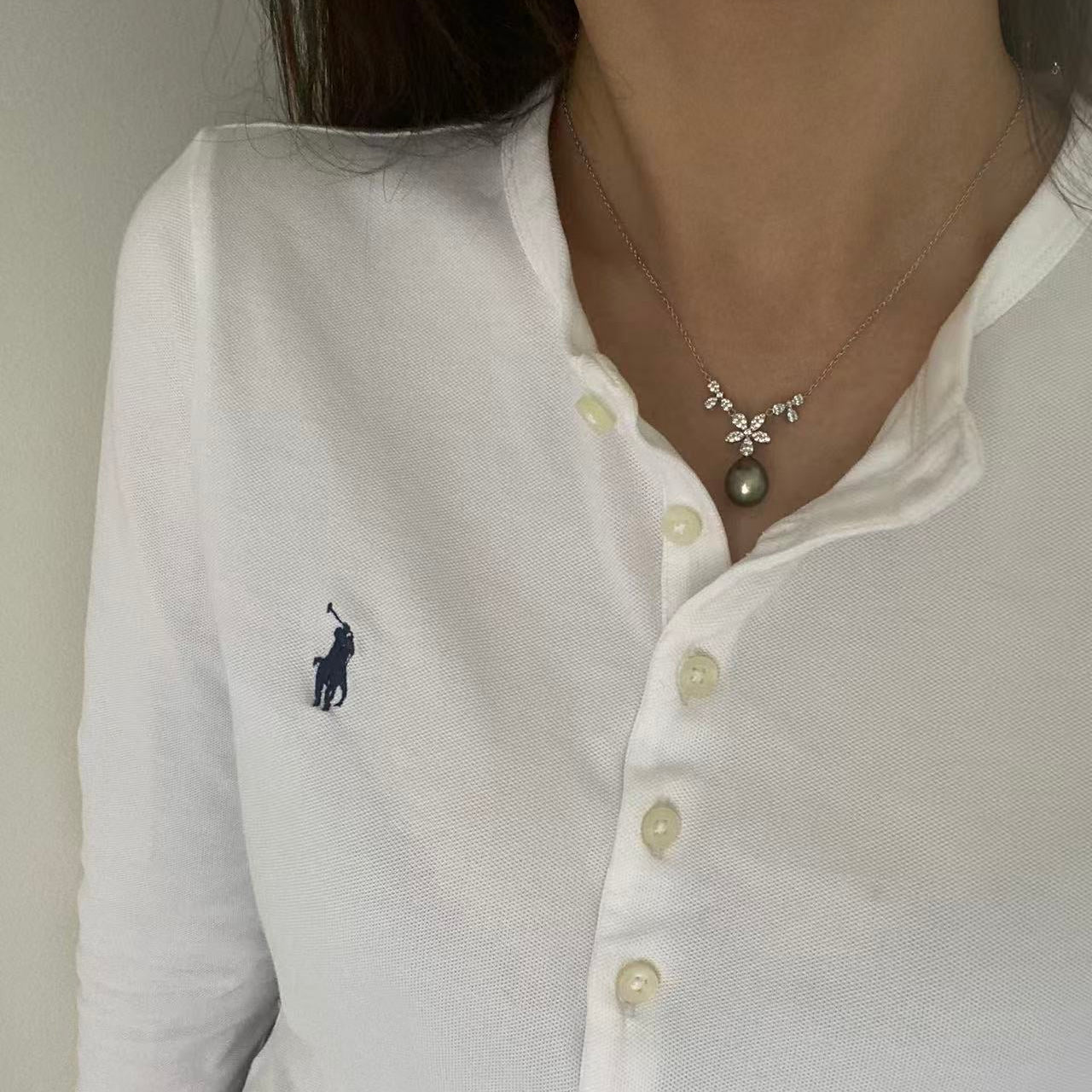 11-13mm Triple-Flower Tahitian Pearl Necklace TNS1113