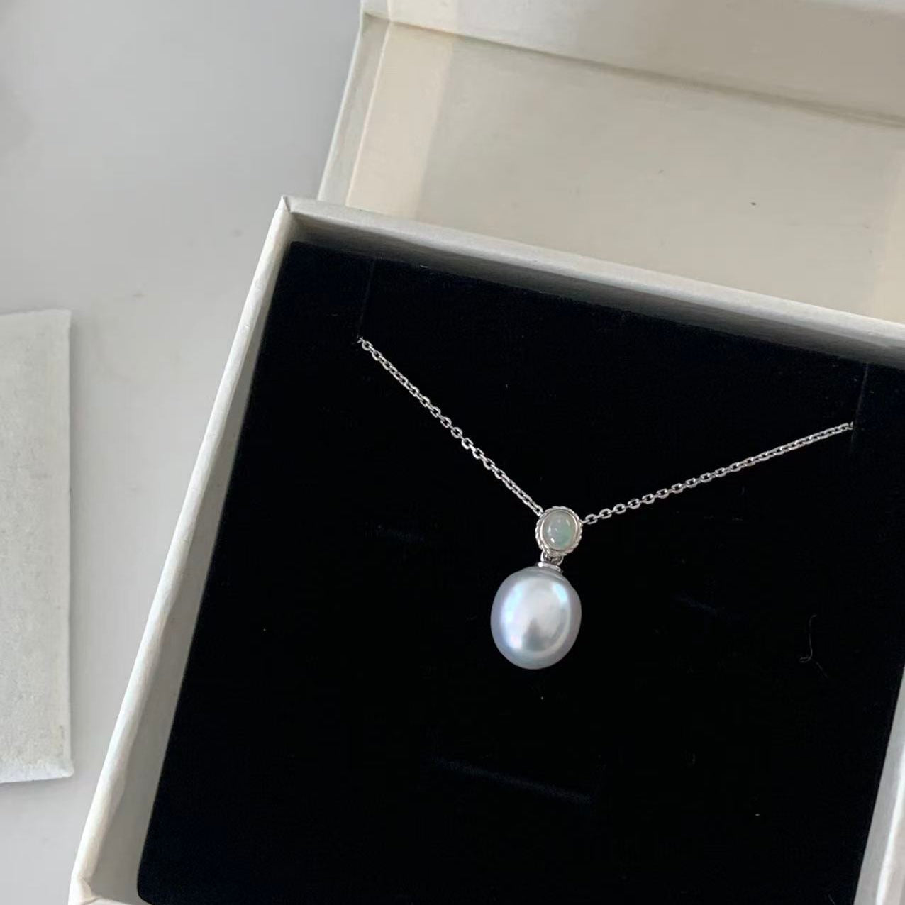 11-13mm Opal & Australian South Sea Pearl Necklace