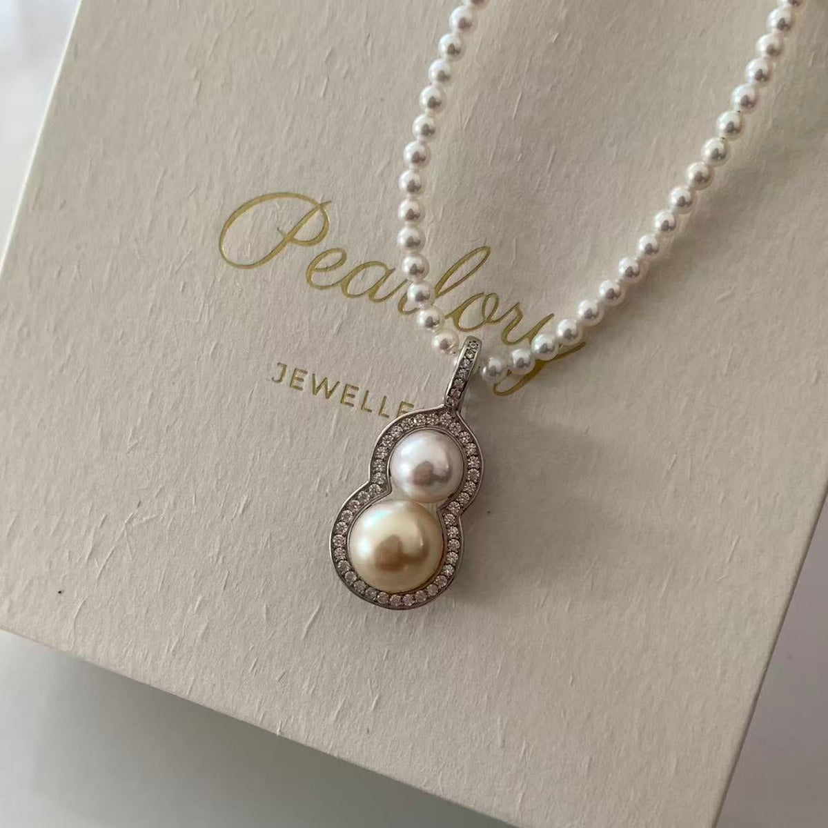 8-10mm Lucky Gourd Saltwater Pearl Necklace