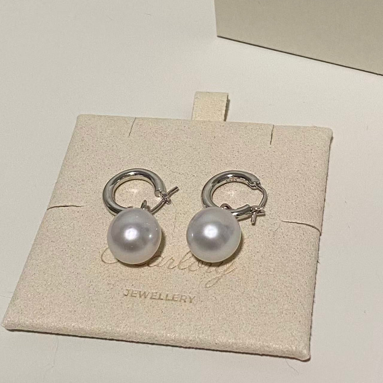 11-12mm Stylish Australian South Sea  Pearl Hoop Earrings SES1213