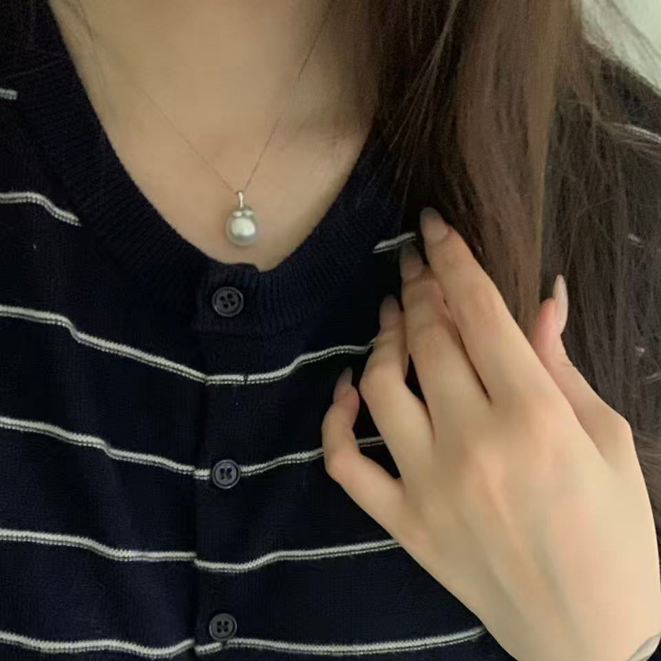 12-13mm Aurora Persimmon Australian White Pearl Necklace