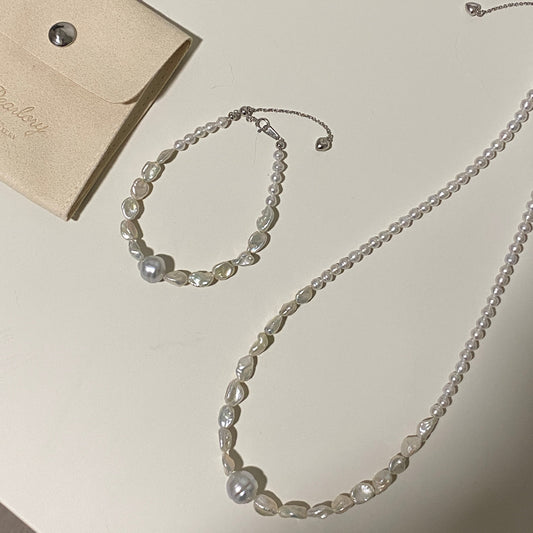Circle Australian South Sea & Freshwater Pearl  Design Necklace SFNS0411