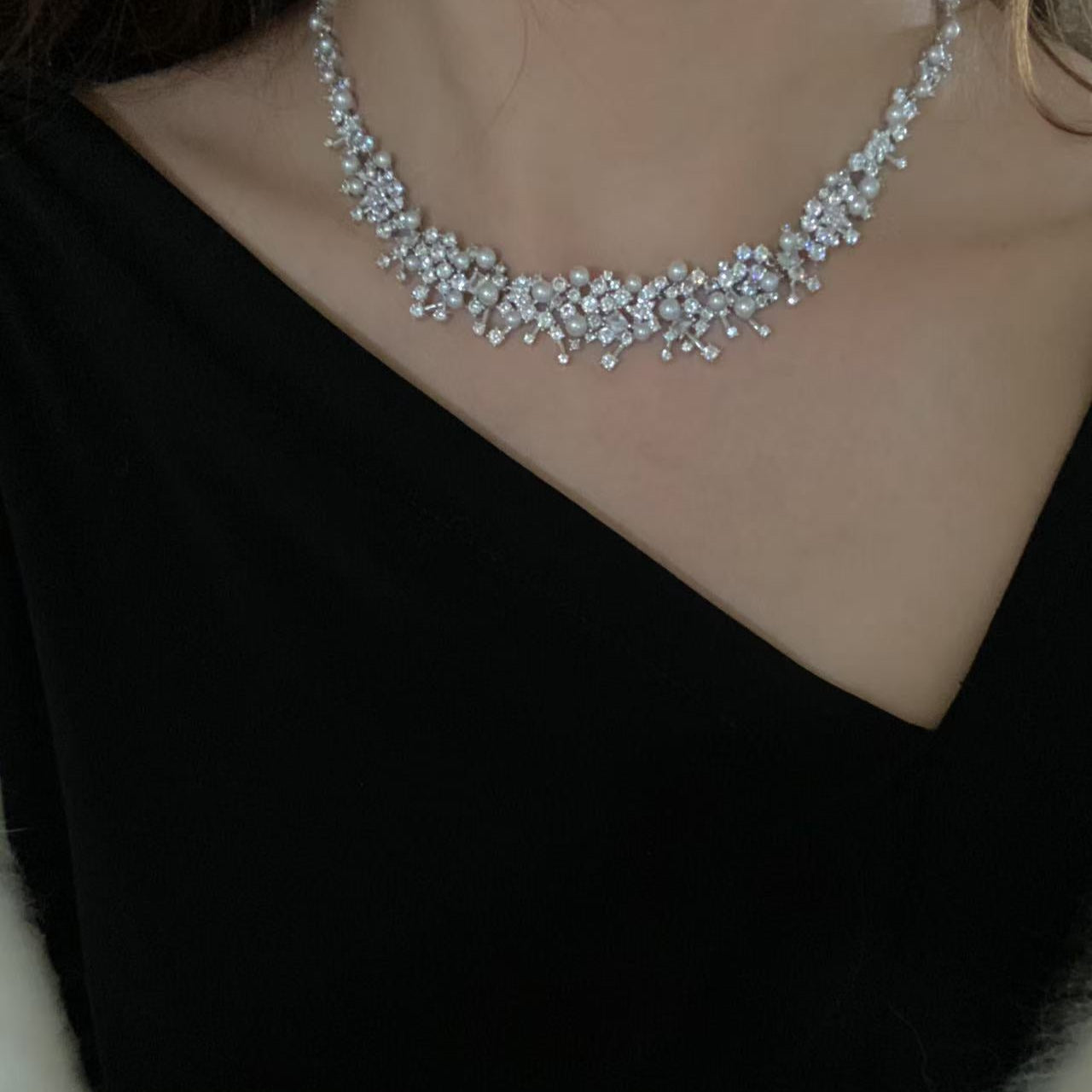 Sparkling Fireworks Freshwater Pearl Necklace