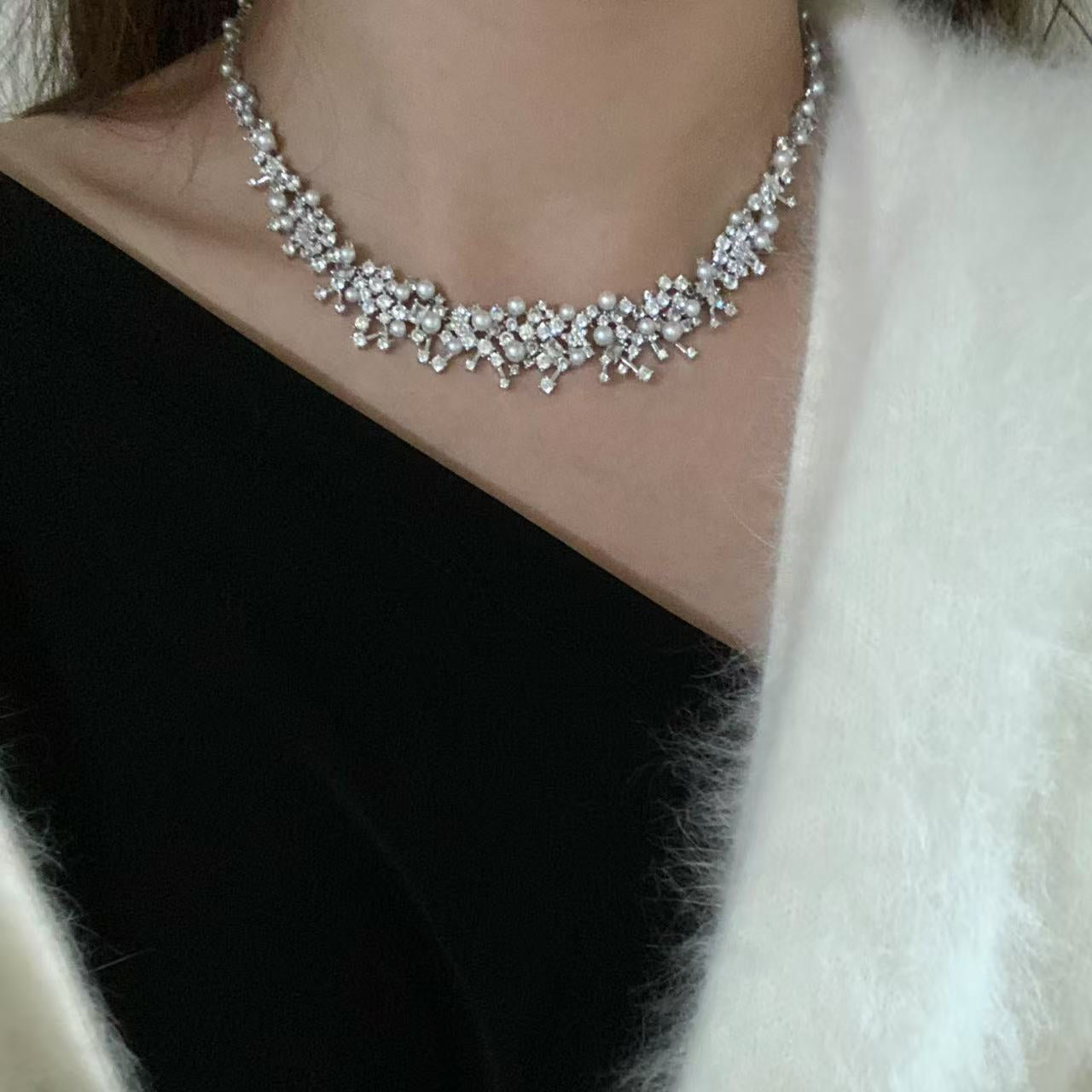 Sparkling Fireworks Freshwater Pearl Necklace