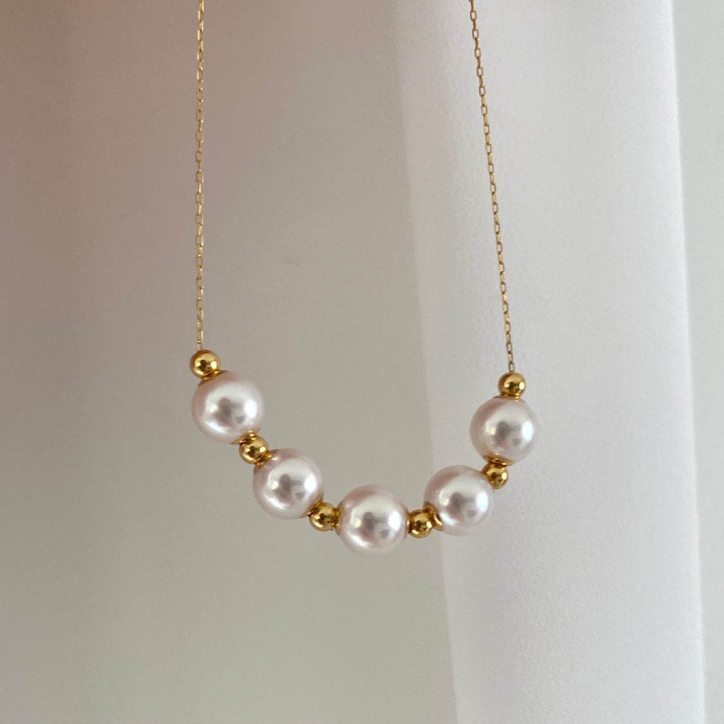 18K Gold Smile Akoya Pearl Necklace AN18K7500