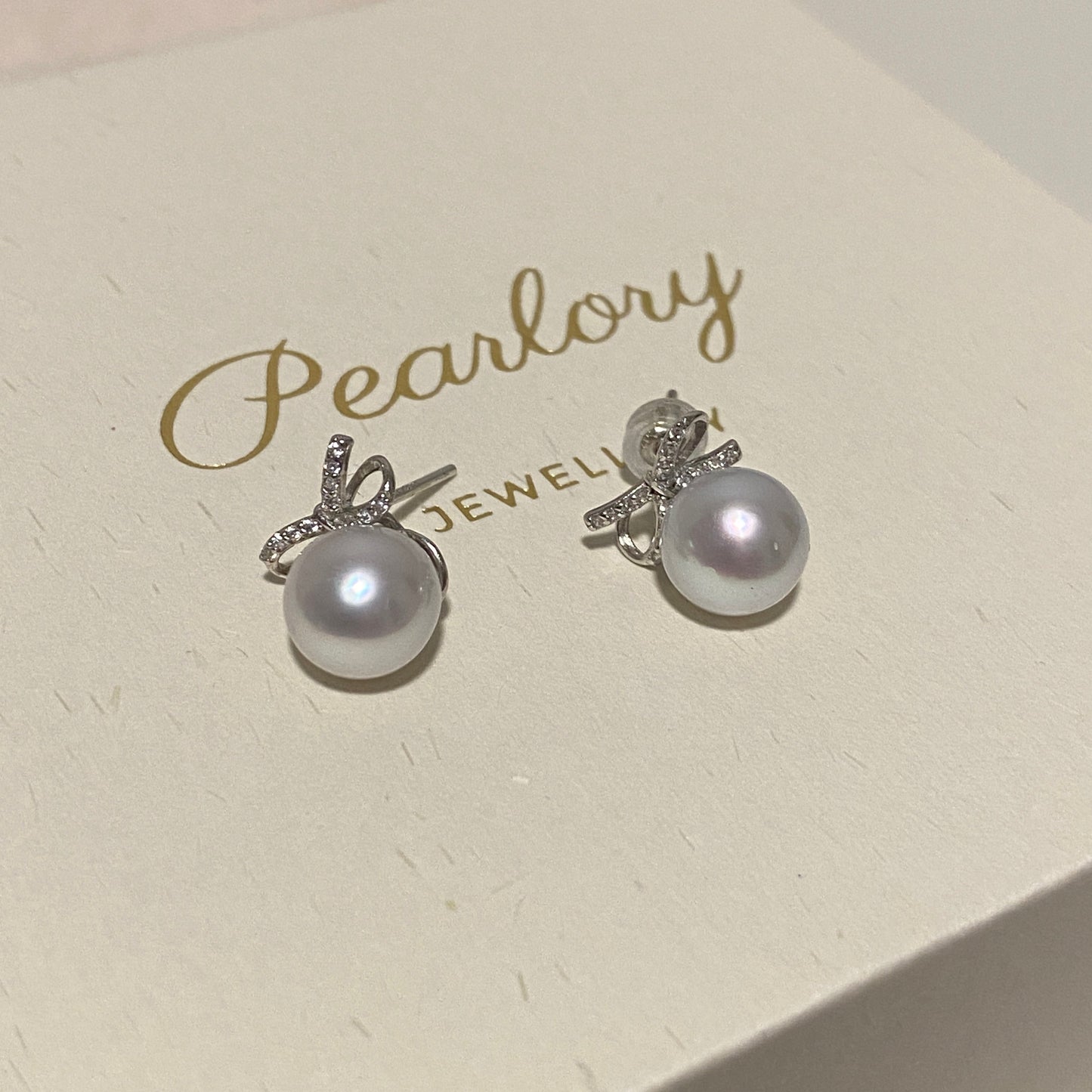 9mm Bow Australian South Sea Pearl Earrings SES0900